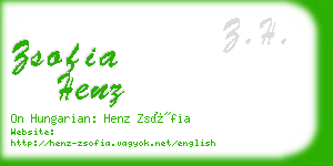 zsofia henz business card